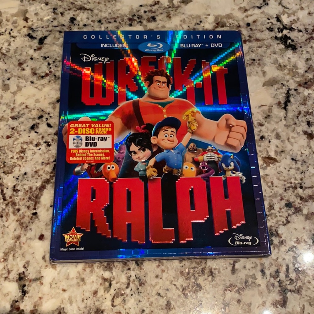 New! Wreck-It-Ralph Blu Ray + DVD